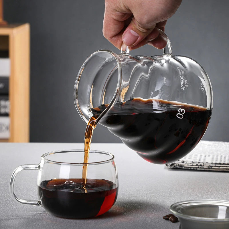 Glass Coffee Pot With Filter Drip Brewing Hot Brewer Cloud Shaped Kettle Coffee