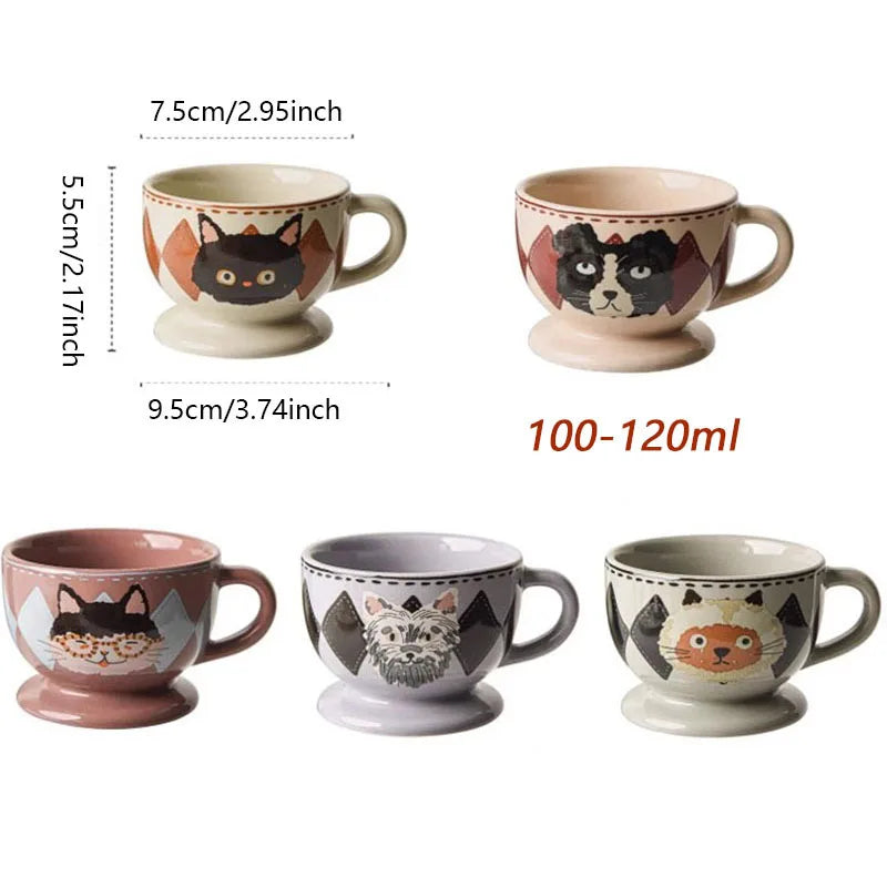 Mini Italian Espresso Cup Ceramic Coffee Mug Heat Resistant Milk Latte Handle Cup