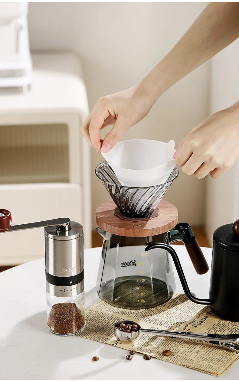 Bincoo Pour Over Coffee Maker Set 800ml Glass Carafe Coffee with Glass Coffee