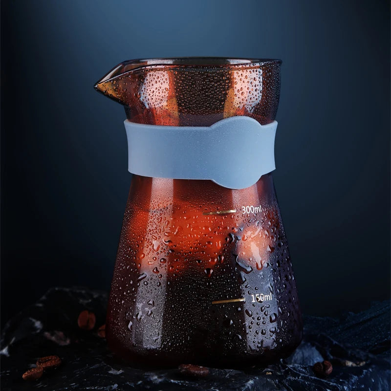 High Borosilicate Glass Hand Pour Over Coffee Pot Brewed Coffee Pot Glass