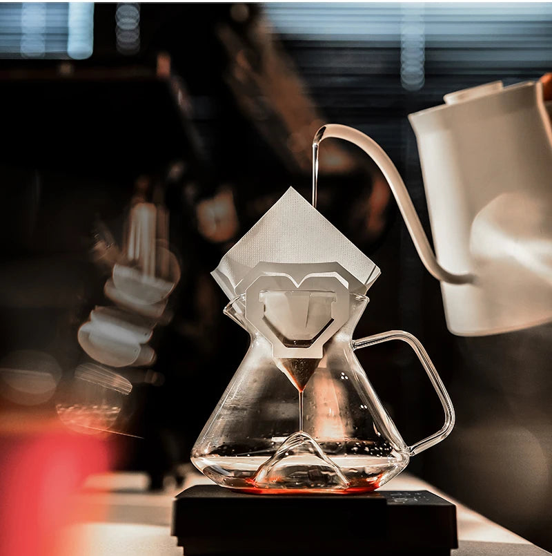Pour Over Coffee Maker Coffee Server Glass Coffee Dripper for Home Brewing