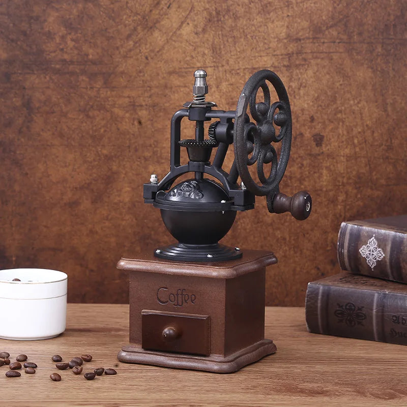 Vintage Manual Coffee Grinder Coarseness Hand-Crank Coffee Enthusiasts