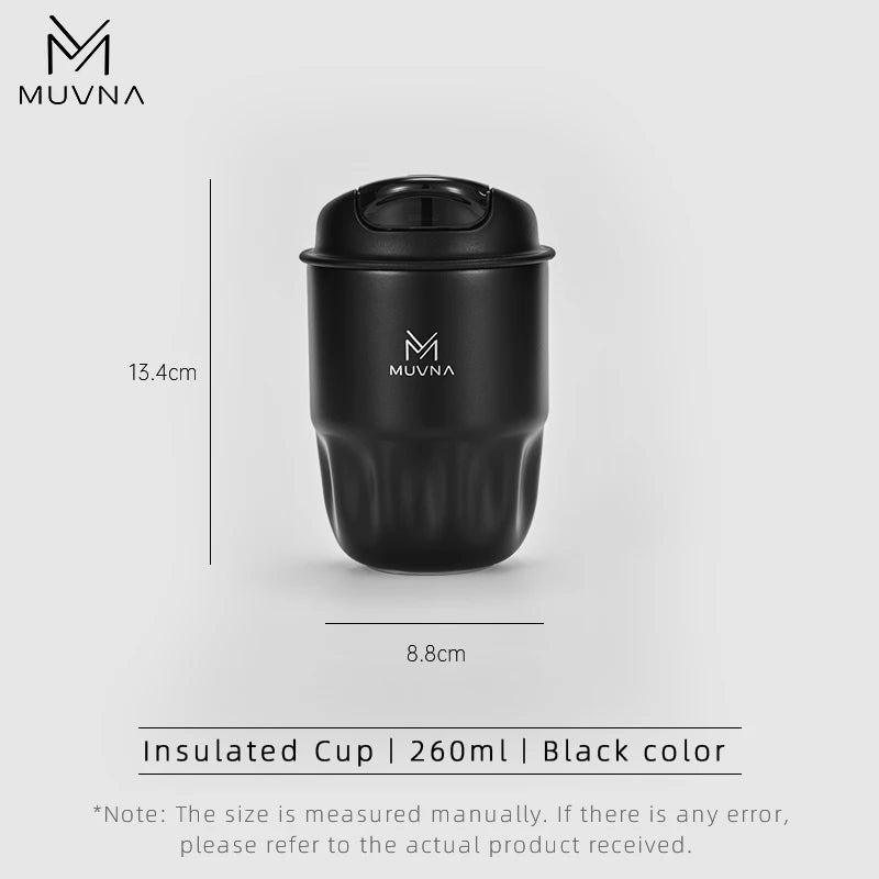 MUVNA Coffee Insulated Cup Outdoor Portable Ice Cup Travel Coffee Mug