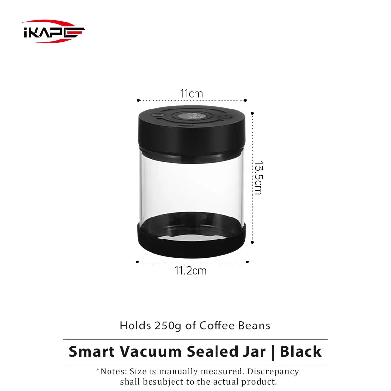IKAPE Electric Vacuum Bean Canisters With Digital Display Coffee