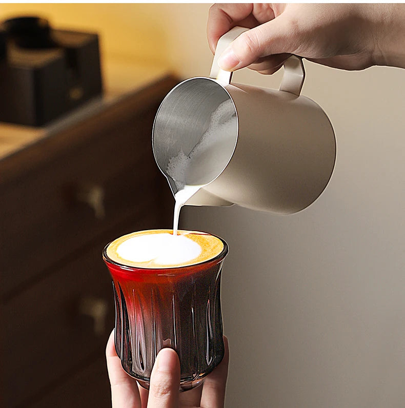 Bincoo High End Coffee Cup Elegant Retro Glass for Americano Dirty Flat White
