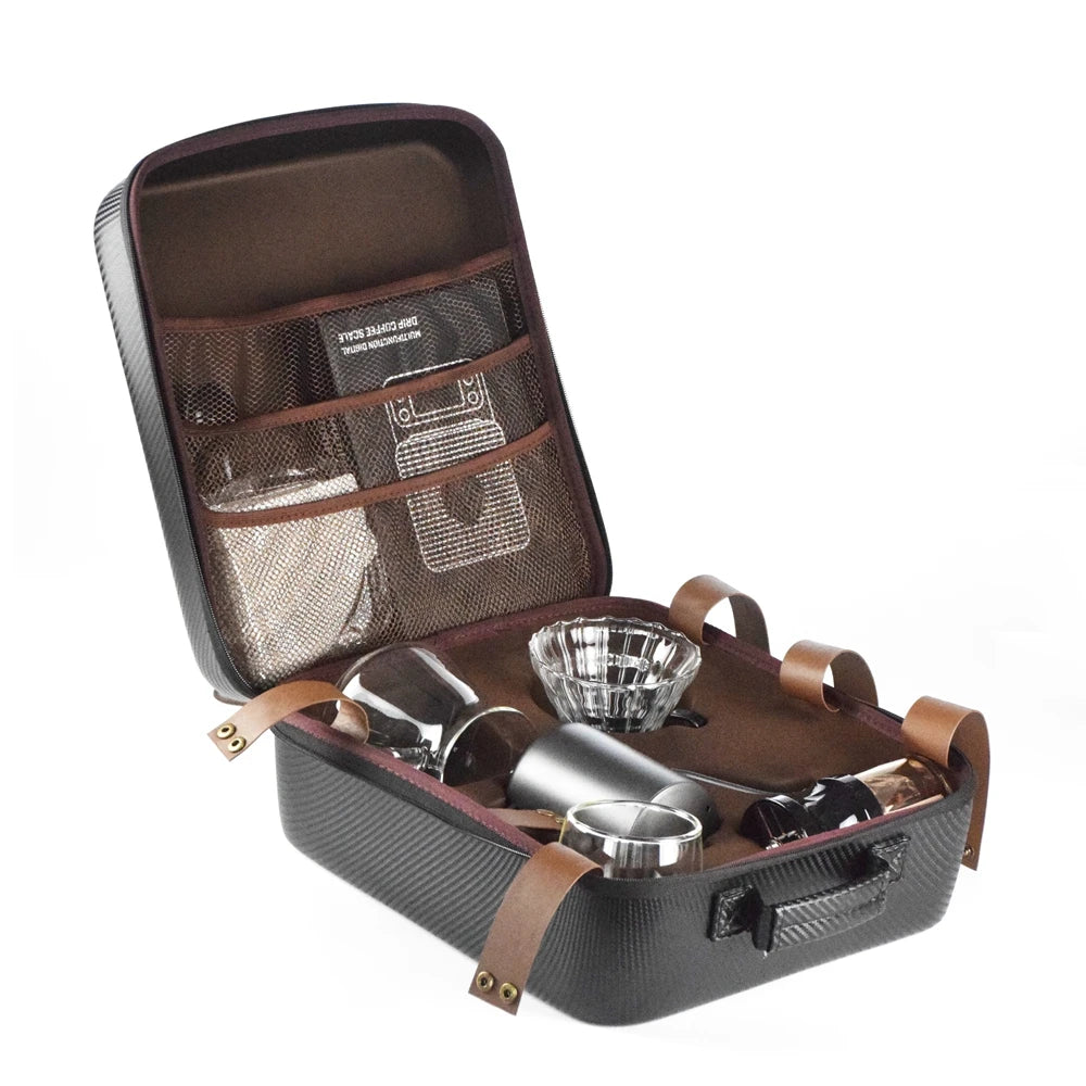 Luxury Coffee Gift Box Set Grinder Hand Pot Glass Drip Filter Household Coffee