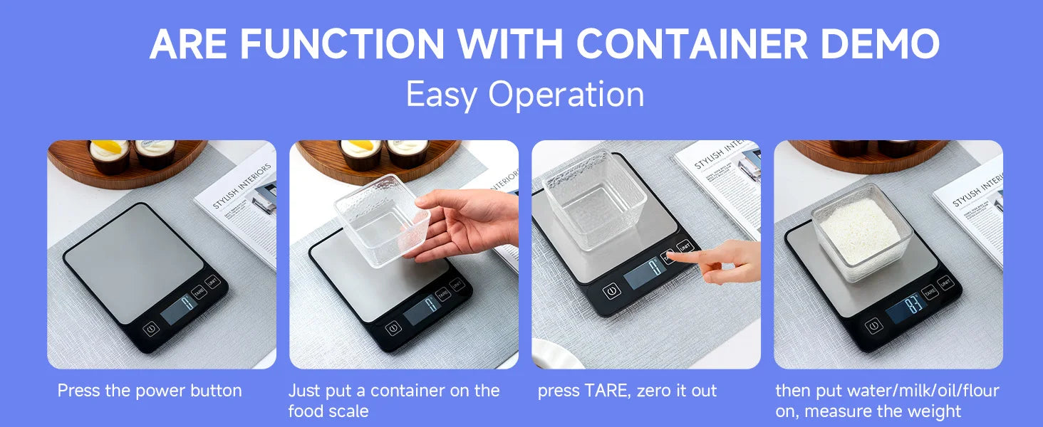 Upgraded Kitchen Scale Electronic Scale High Quality Baking Food Coffee Tea