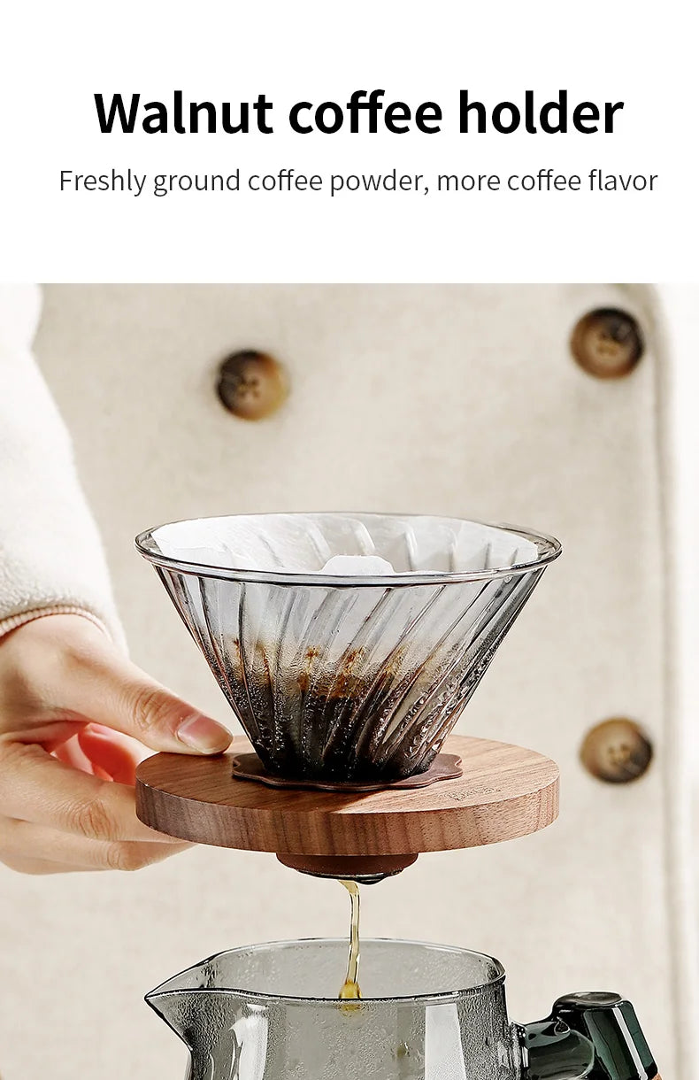 Bincoo Pour Over Coffee Maker Set 800ml Glass Carafe Coffee with Glass Coffee