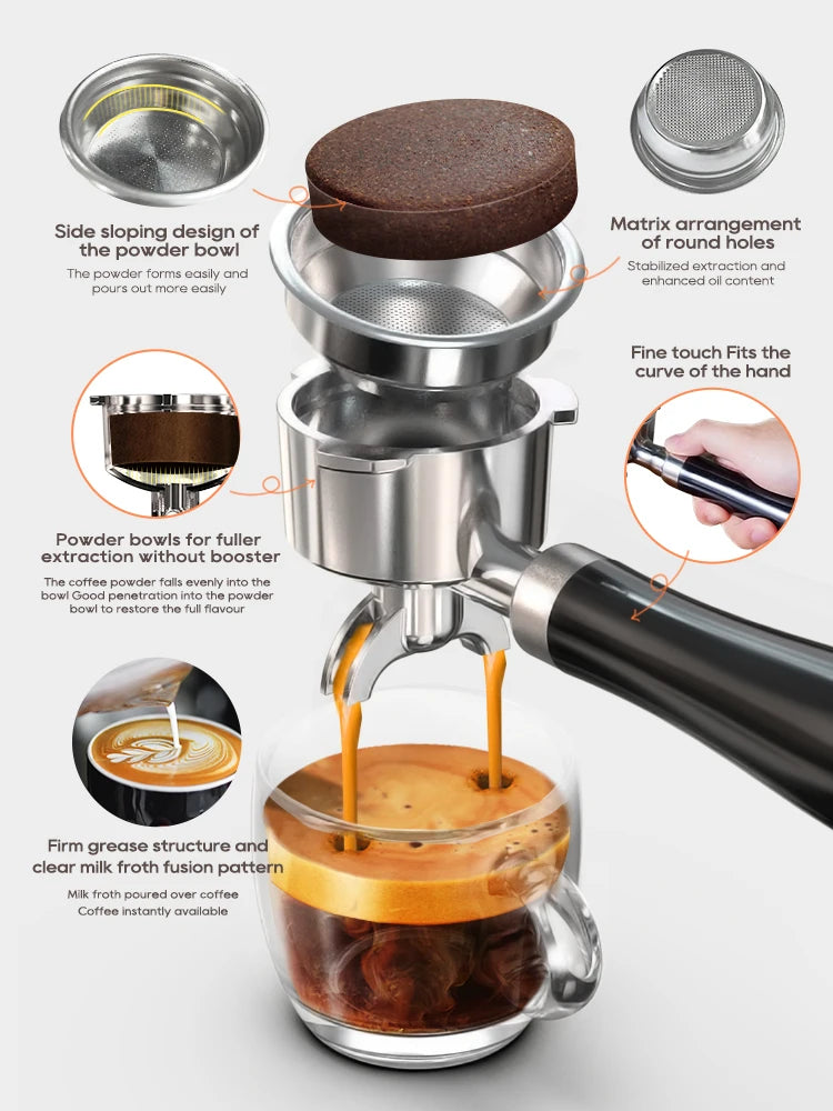 Semi Automatic Espresso Coffee Machine Temperature Cold/Hot Coffee Maker