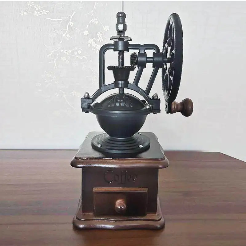 Vintage Hand-Cranked Coffee inder Large Ferris Wheel Manual  Coffee Brewing
