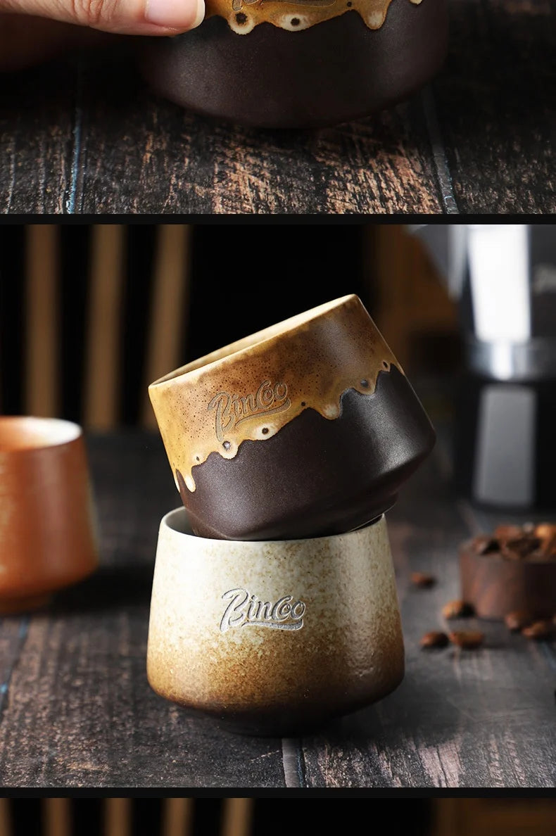 Luxury Retro Mugs Ceramic Coffee Cups Handmade Latte & Matcha Kung Fu Tea