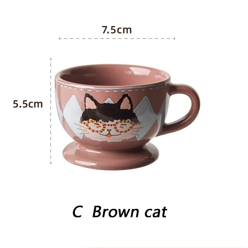 Mini Italian Espresso Cup Ceramic Coffee Mug Heat Resistant Milk Latte Handle Cup