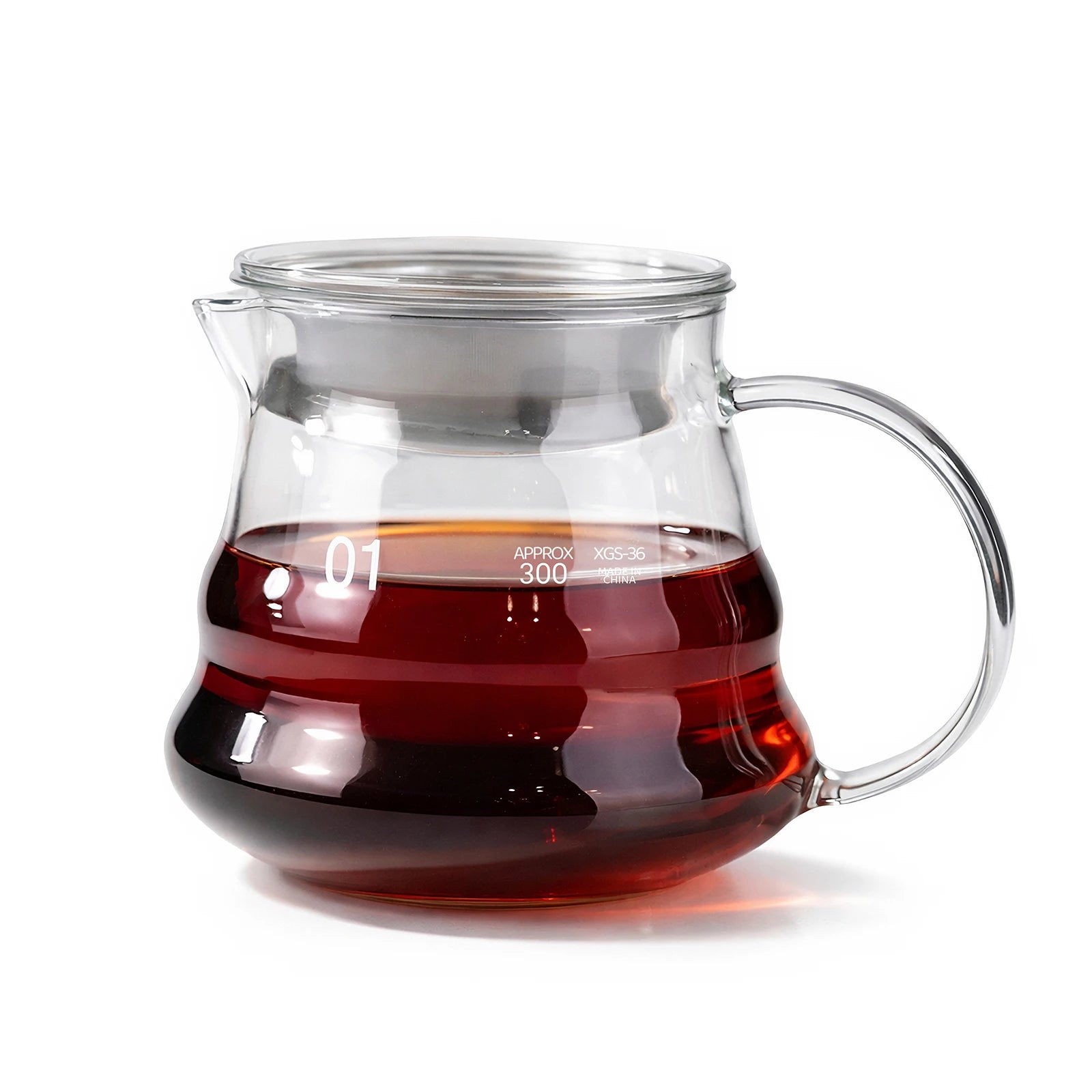 Hand-made Glass Coffee Pot Set with Lids Cloud Shaped Coffee Maker Filter Server