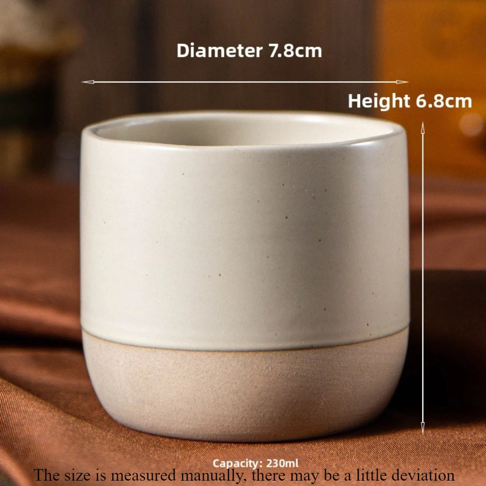 Ceramic Coffee Cup Handmade Ceramic Round Japanese Tea Cup Latte Tea