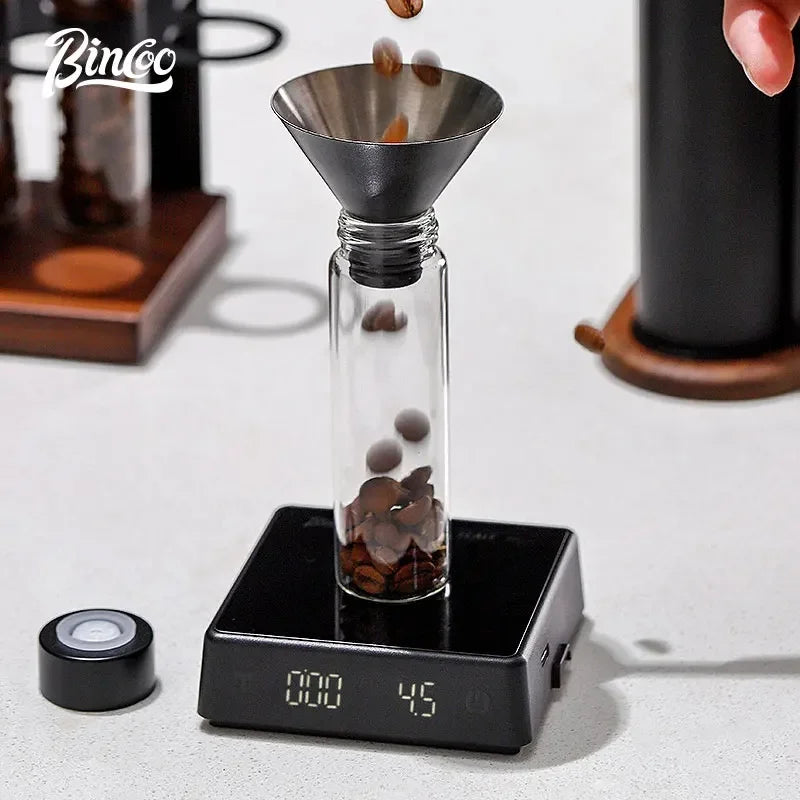 Bincoo Coffee Beans Storage Container Tube Portable Glass Coffee Bean Set