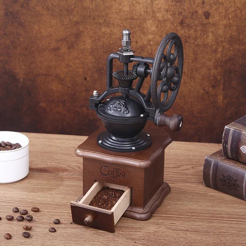 Vintage Manual Coffee Grinder Coarseness Hand-Crank Coffee Enthusiasts