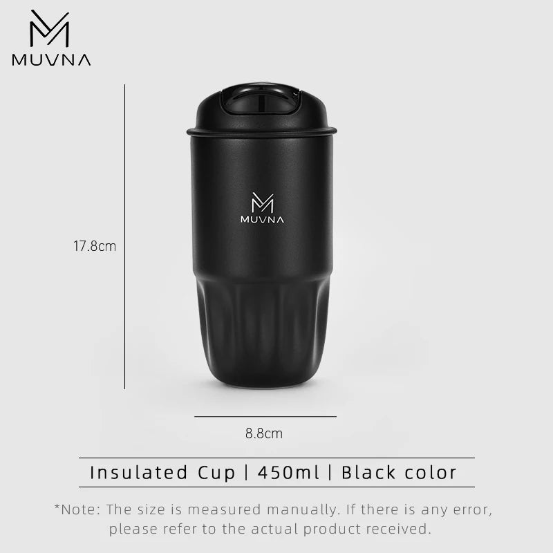 MUVNA Coffee Insulated Cup Outdoor Portable Ice Cup Travel Coffee Mug
