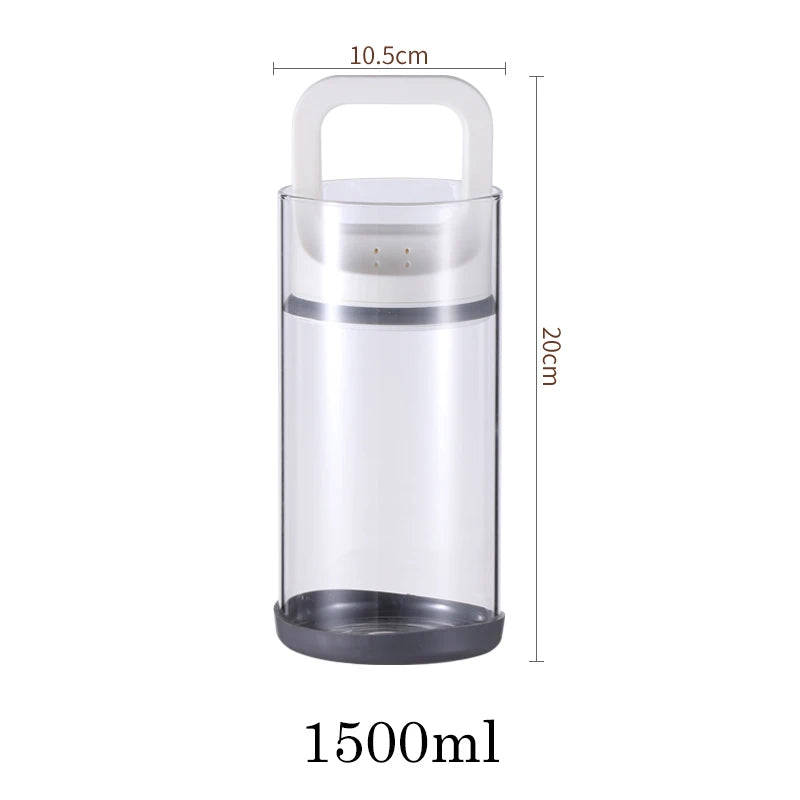 Coffee Beans Storage Vacuum Jar Kitchen Food Clear Glass Container Tea Cans