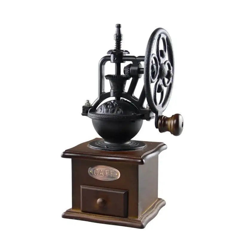 Vintage Hand-Cranked Coffee inder Large Ferris Wheel Manual  Coffee Brewing