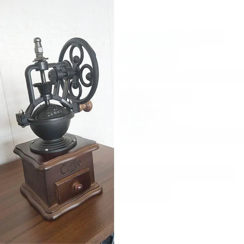 Vintage Hand-Cranked Coffee inder Large Ferris Wheel Manual  Coffee Brewing