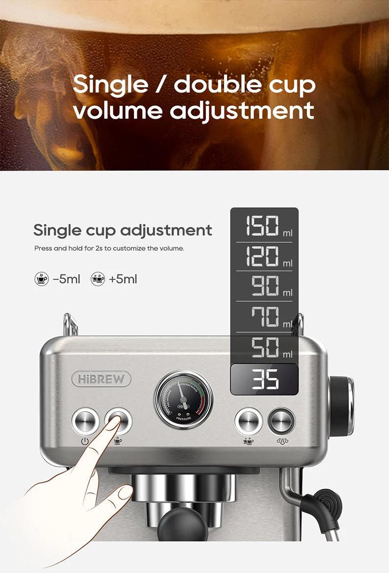 Semi Automatic Espresso Coffee Machine Temperature Cold/Hot Coffee Maker