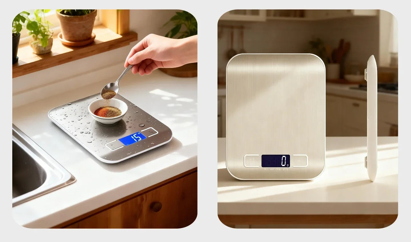 Electronic Digital Kitchen Scale 10kg LCD Display for Food Coffee