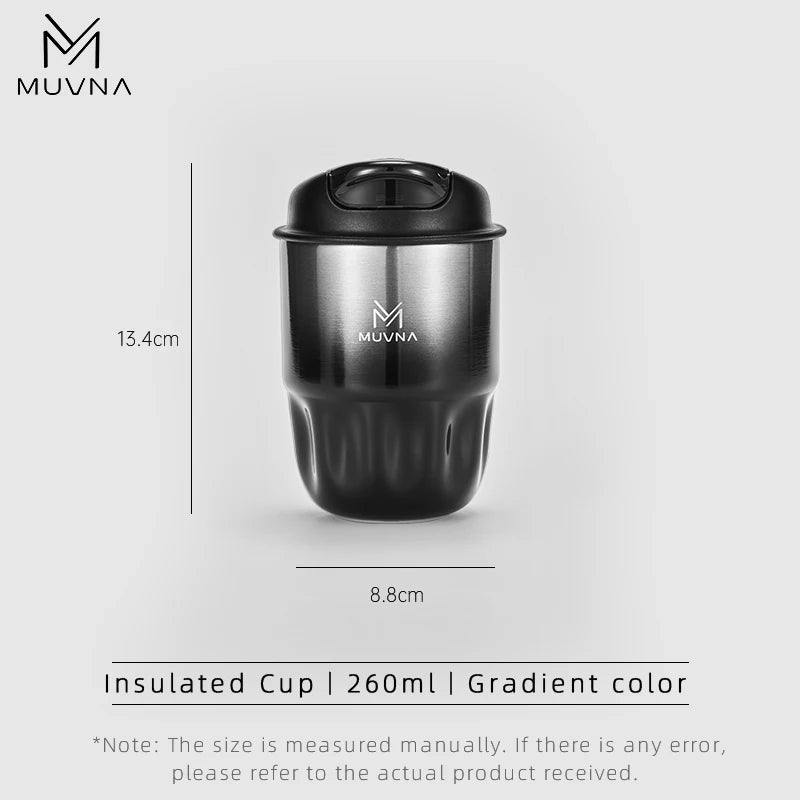 MUVNA Coffee Insulated Cup Outdoor Portable Ice Cup Travel Coffee Mug