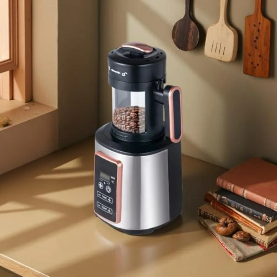 Electric Coffee Bean Roaster Machine for Home temperature & Timer, Built-In Chaff
