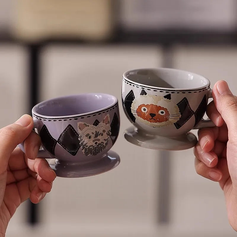 Mini Italian Espresso Cup Ceramic Coffee Mug Heat Resistant Milk Latte Handle Cup