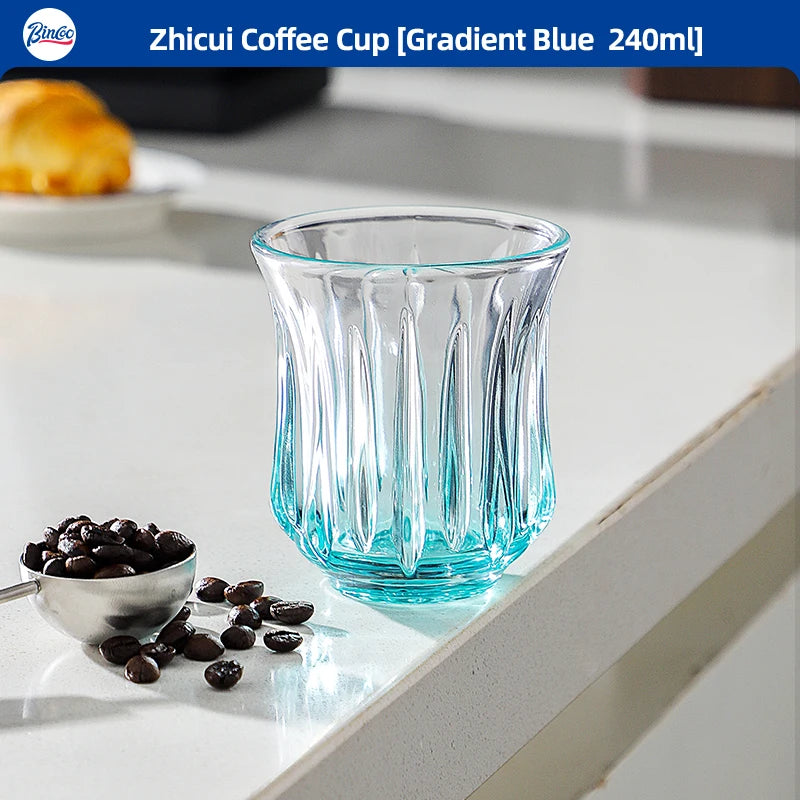 Bincoo High End Coffee Cup Elegant Retro Glass for Americano Dirty Flat White