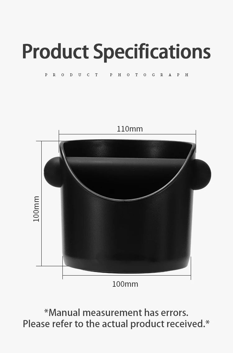 Coffee Knock Box Espresso Grounds Container Anti Slip Dump Bin Barista
