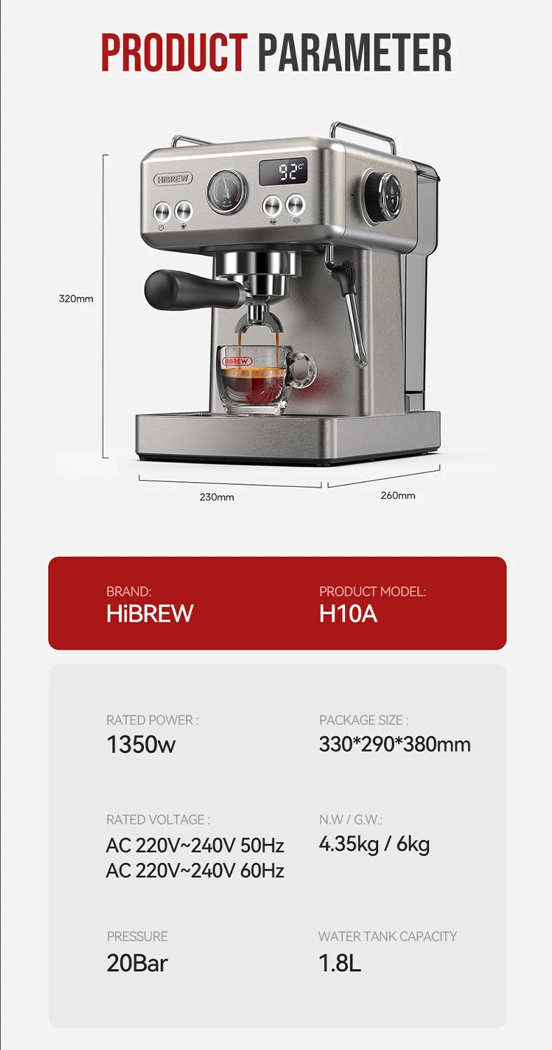 Semi Automatic Espresso Coffee Machine Temperature Cold/Hot Coffee Maker