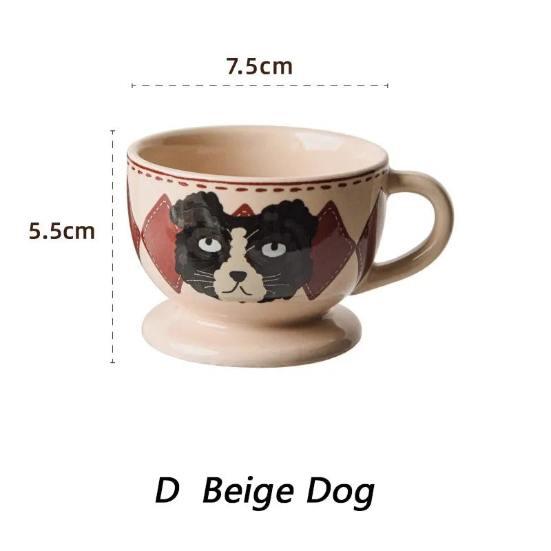 Mini Italian Espresso Cup Ceramic Coffee Mug Heat Resistant Milk Latte Handle Cup