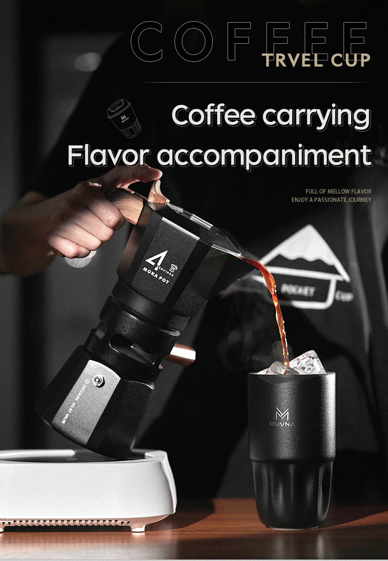 MUVNA Coffee Insulated Cup Outdoor Portable Ice Cup Travel Coffee Mug