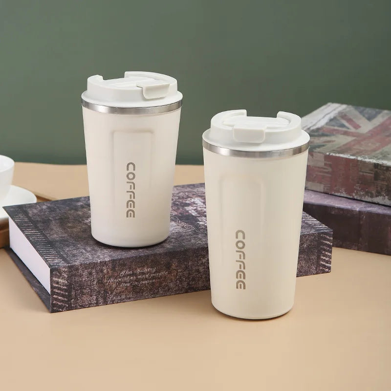 500ml Stainless Steel Coffee Cup Travel Thermal Mug Leak-Proof Thermos Bottle