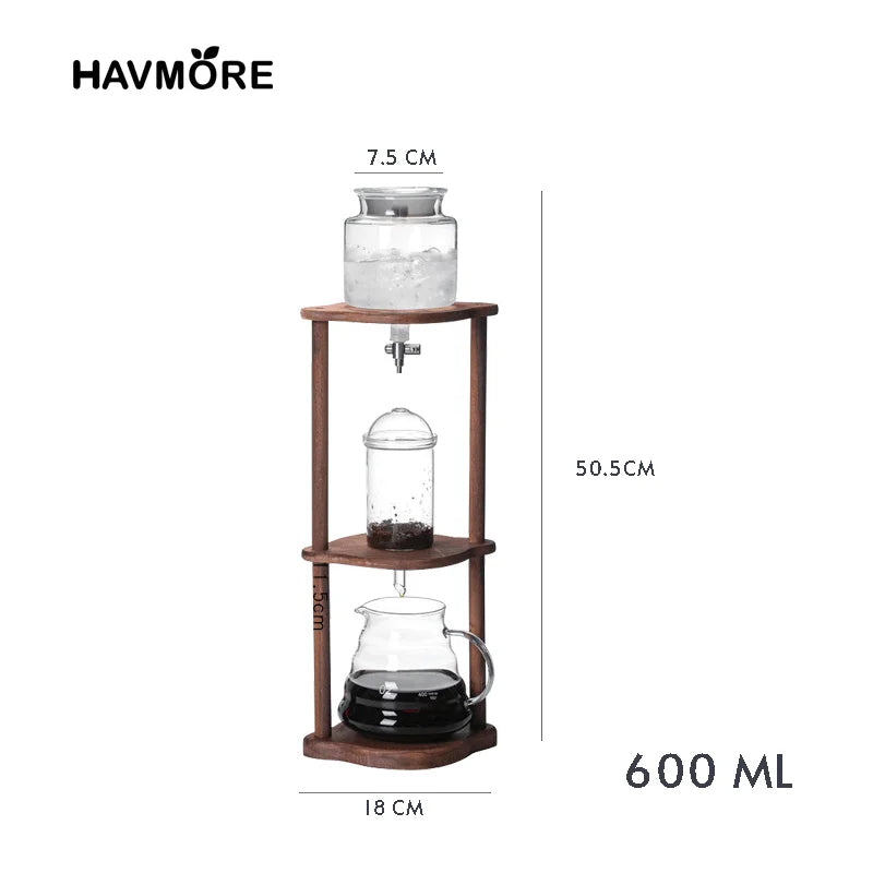 600ml Classic Cold Brew Coffee Ice Coffee Maker Espresso Coffee Drip Pot