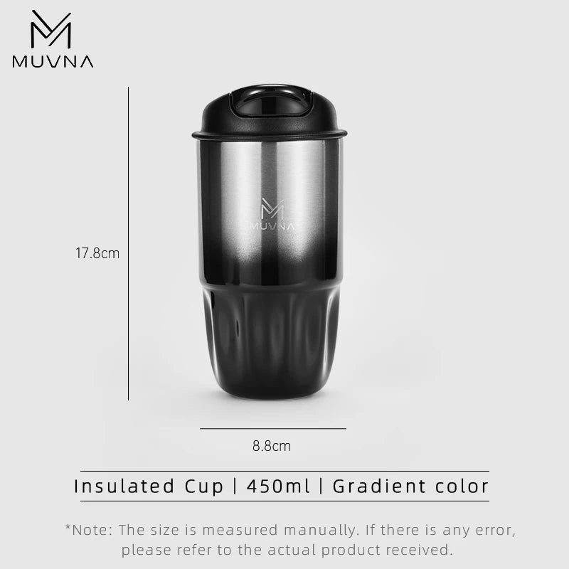 MUVNA Coffee Insulated Cup Outdoor Portable Ice Cup Travel Coffee Mug