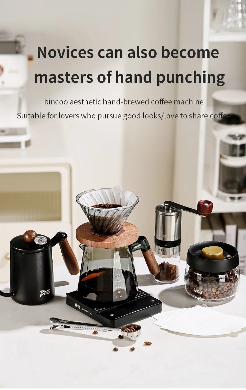 Bincoo Pour Over Coffee Maker Set 800ml Glass Carafe Coffee with Glass Coffee