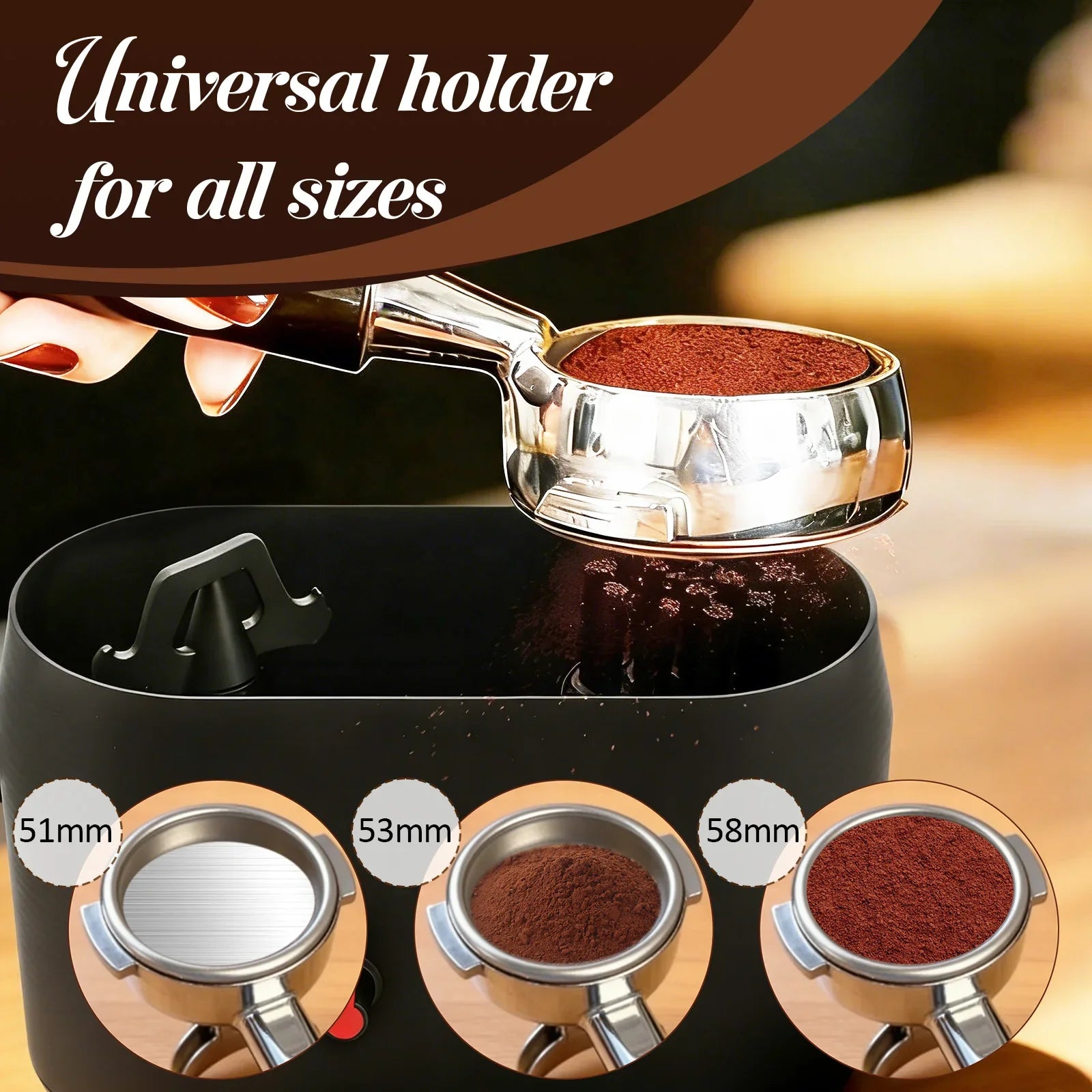 Automatic Knock Box Cleaner Coffee Portafilter Cleaning Kit USB Anti Spill