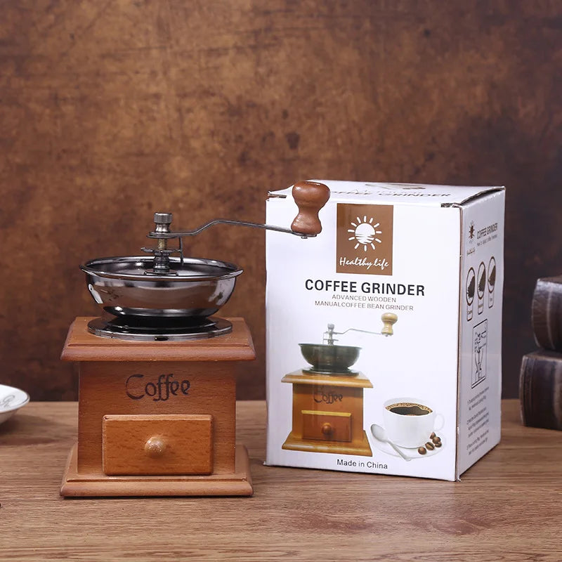 Vintage Manual Coffee Grinder Coarseness Hand-Crank Coffee Enthusiasts