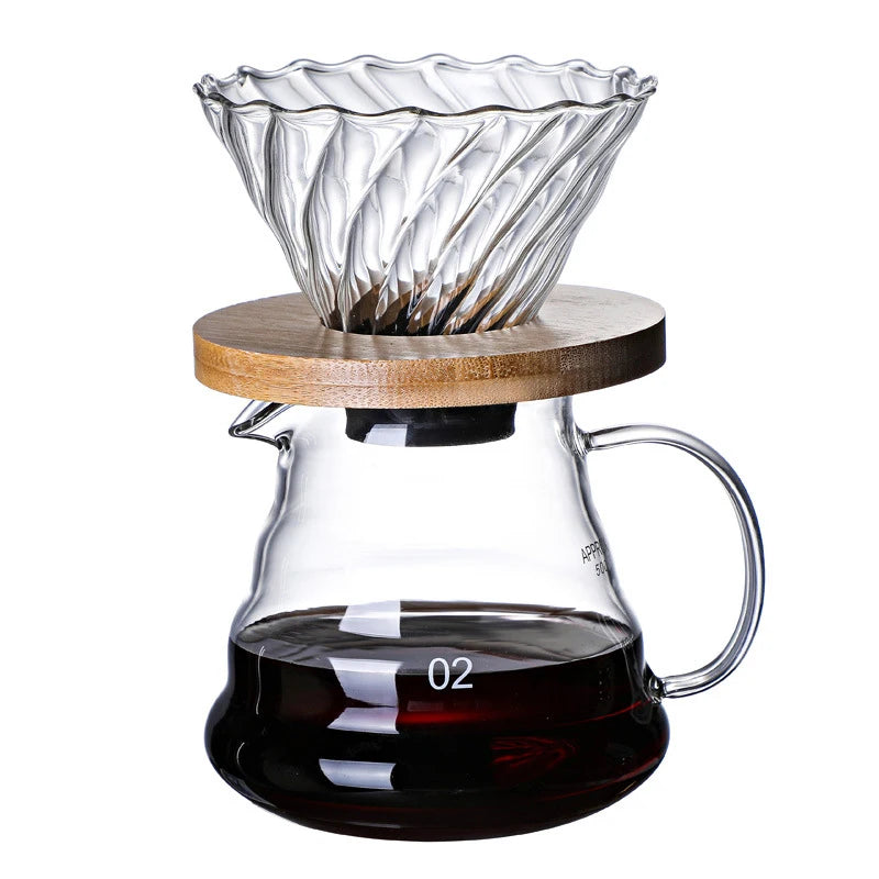 Glass Coffee Pot With Filter Drip Brewing Hot Brewer Cloud Shaped Kettle Coffee