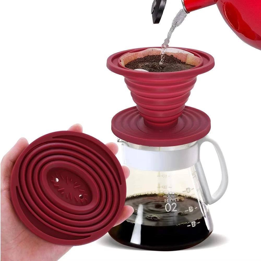 Collapsible Coffee Filter Silicone Coffee Maker Reusable Coffee Dripper Brewed