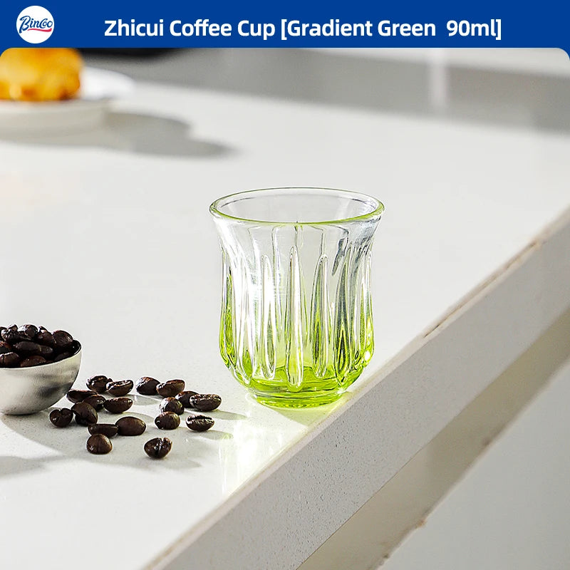 Bincoo High End Coffee Cup Elegant Retro Glass for Americano Dirty Flat White