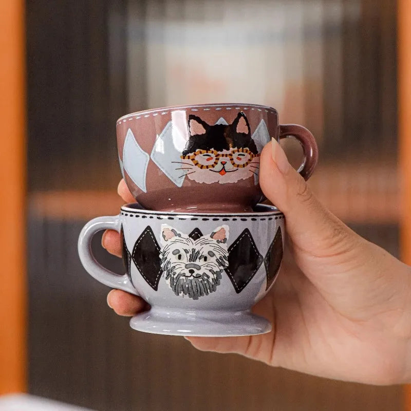 Mini Italian Espresso Cup Ceramic Coffee Mug Heat Resistant Milk Latte Handle Cup