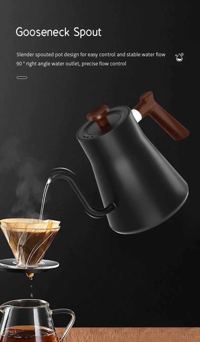Electric Gooseneck Kettle Hand Brew Coffee Pot Smart Teapot Heating Kettle