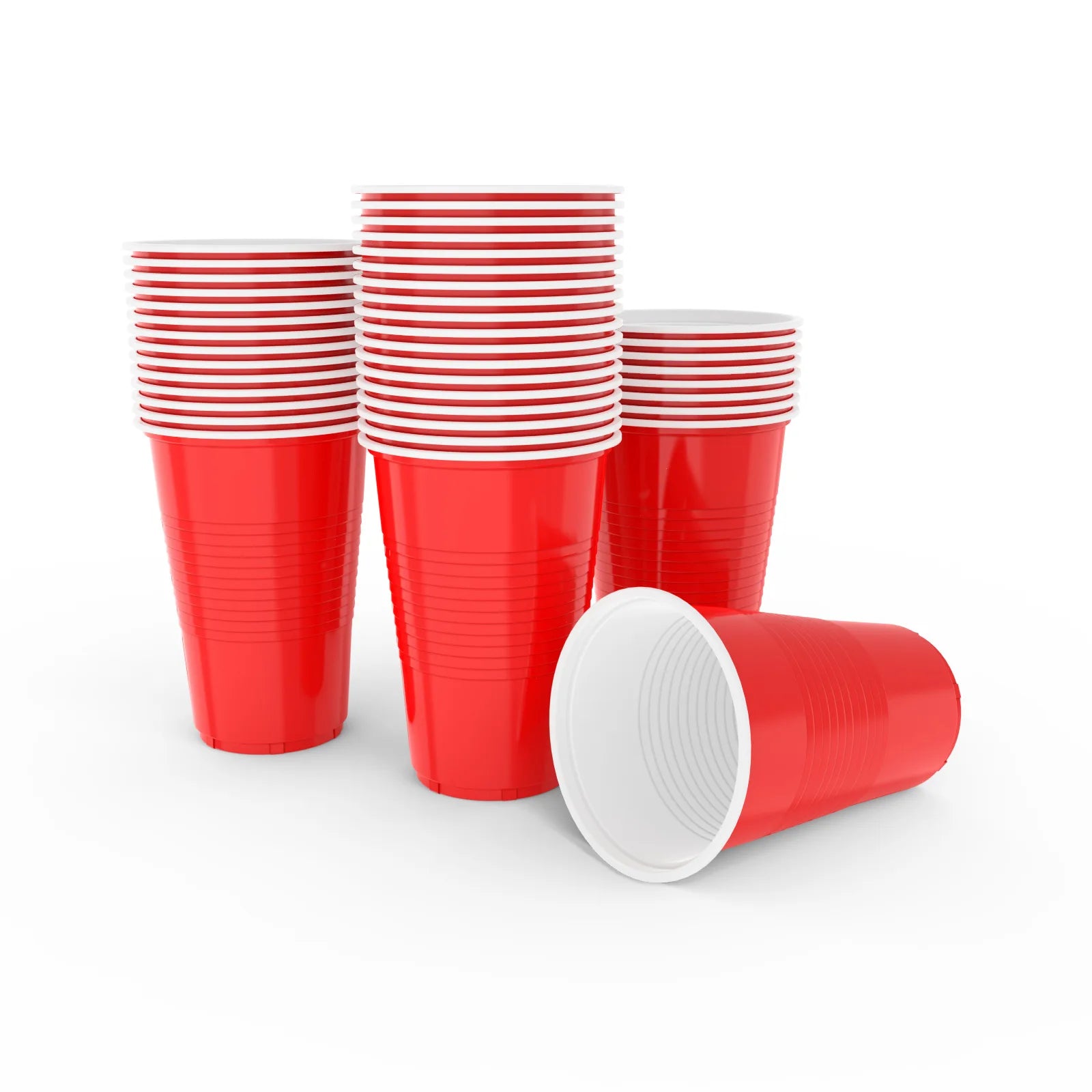 Plastic Party Cups in Red  for Drinks, Soda, Punch, Barbecue, Cola or Water