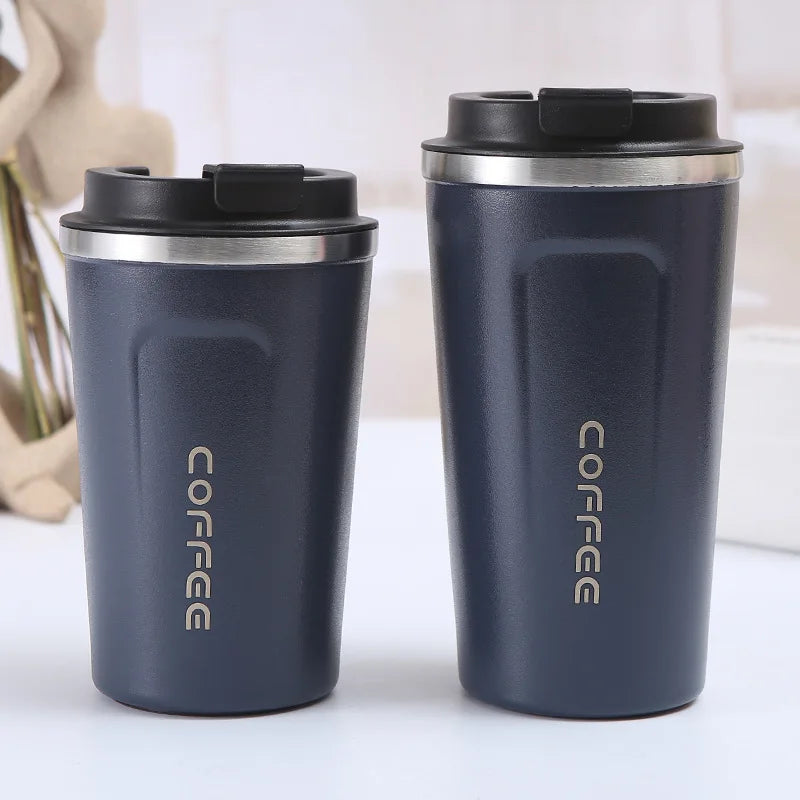 500ml Stainless Steel Coffee Cup Travel Thermal Mug Leak-Proof Thermos Bottle