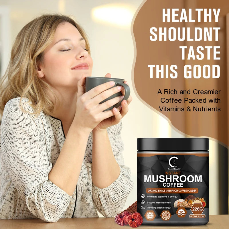 Green People 226G Lion's Mane Mushroom Coffee Focus Brain Booster