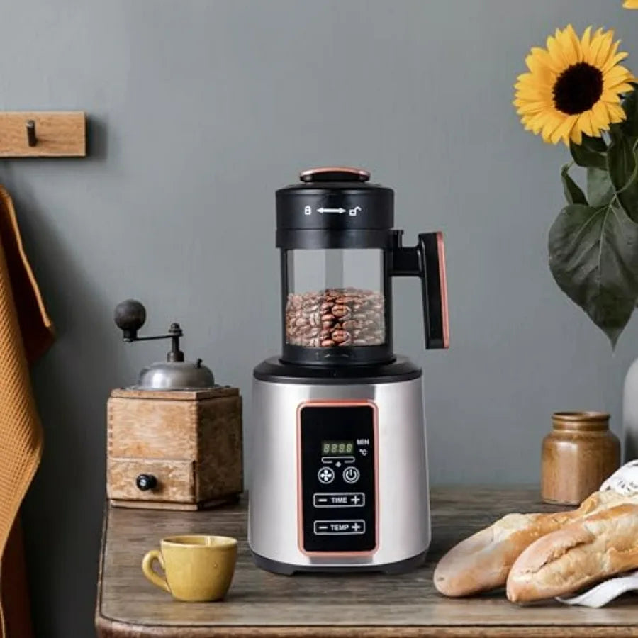 Electric Coffee Bean Roaster Machine for Home temperature & Timer, Built-In Chaff