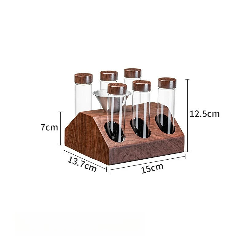 Fenchui Energy Glass Coffee Containers Bean Cellar Sealing Tubes Storage Rack